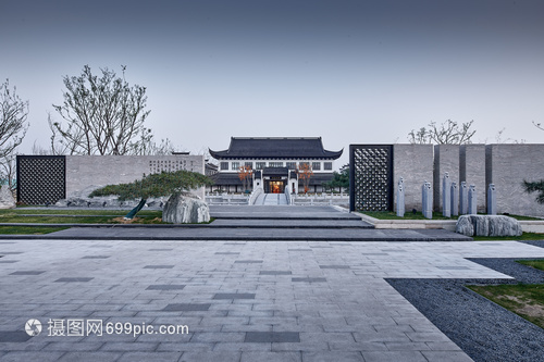 古典園林建筑售樓部景觀設計